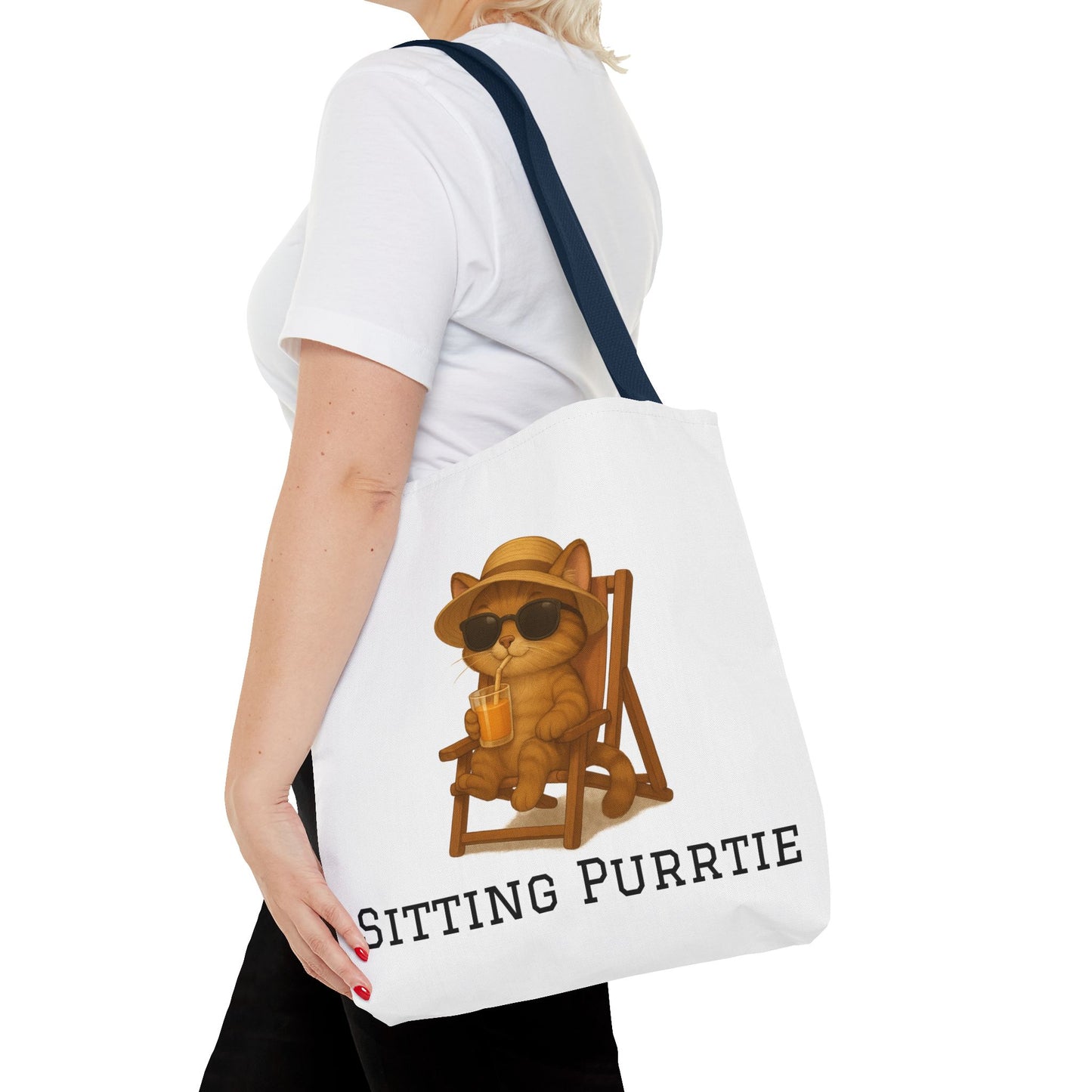 "Sitting Purrtie" Cat Tote – Cute & Eco-Friendly Bag
