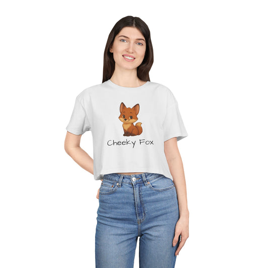 Women's Fox Crop Tee – "Cheeky Fox" Cute Summer Top
