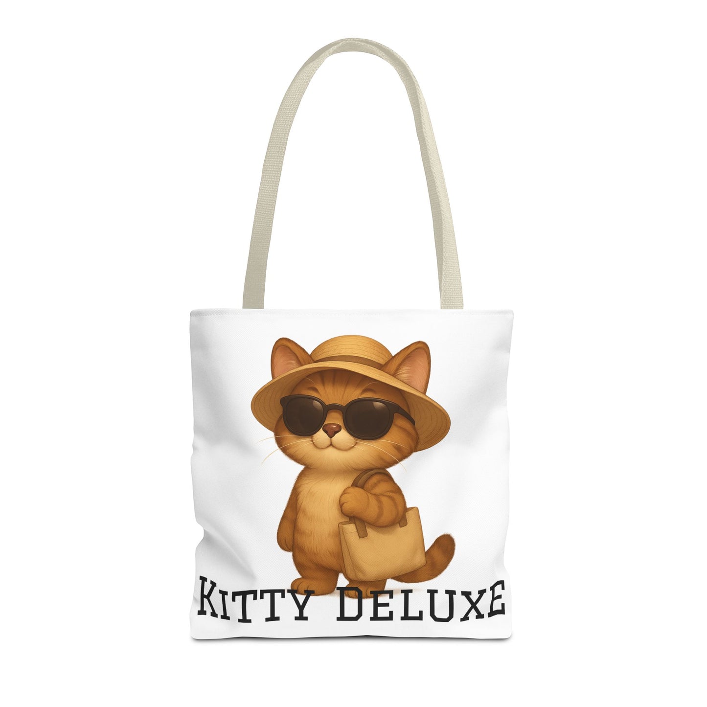 Cat Tote Bag – "Kitty Deluxe" Eco-Friendly Shopping & Beach Bag