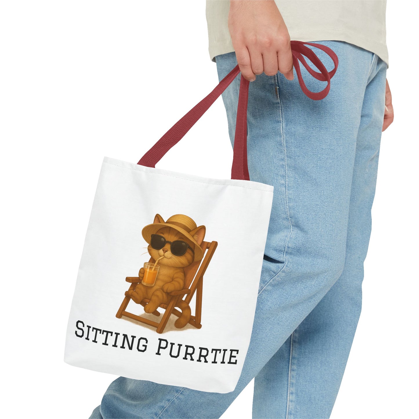 "Sitting Purrtie" Cat Tote – Cute & Eco-Friendly Bag