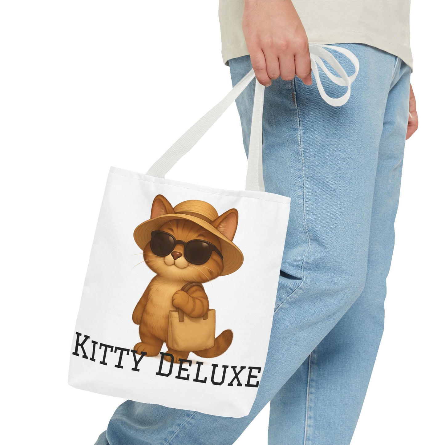 Cat Tote Bag – "Kitty Deluxe" Eco-Friendly Shopping & Beach Bag