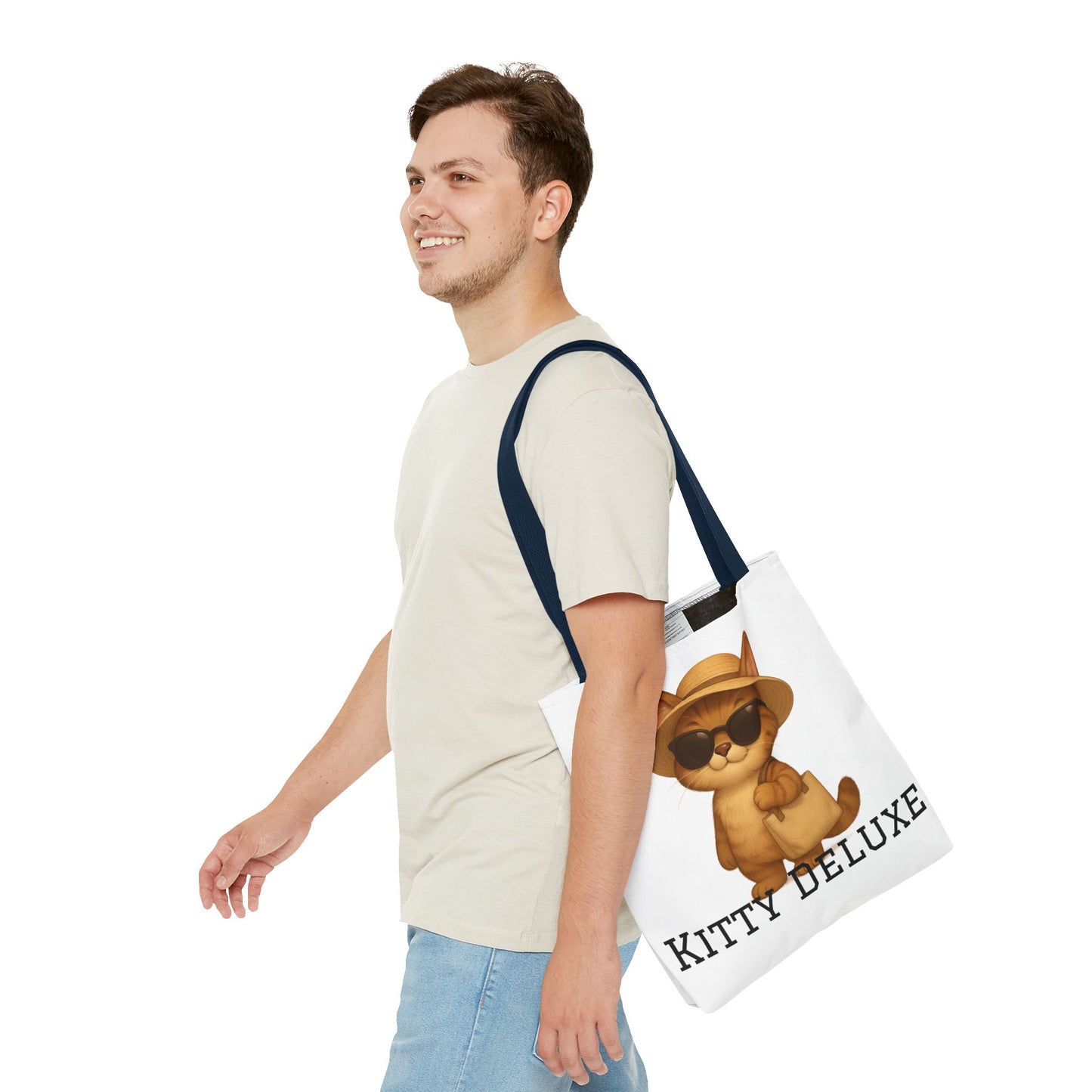 Cat Tote Bag – "Kitty Deluxe" Eco-Friendly Shopping & Beach Bag