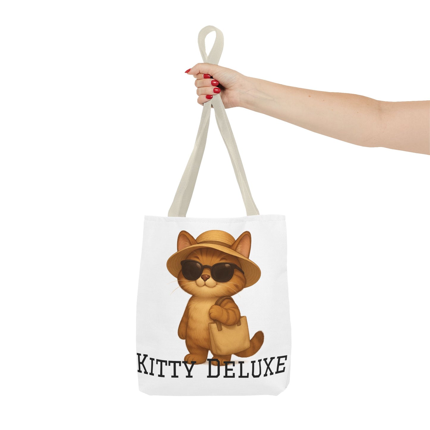 Cat Tote Bag – "Kitty Deluxe" Eco-Friendly Shopping & Beach Bag