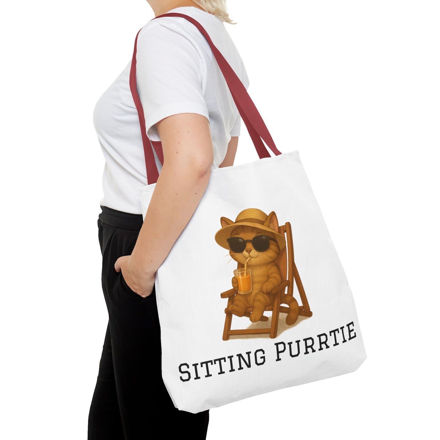 "Sitting Purrtie" Cat Tote – Cute & Eco-Friendly Bag