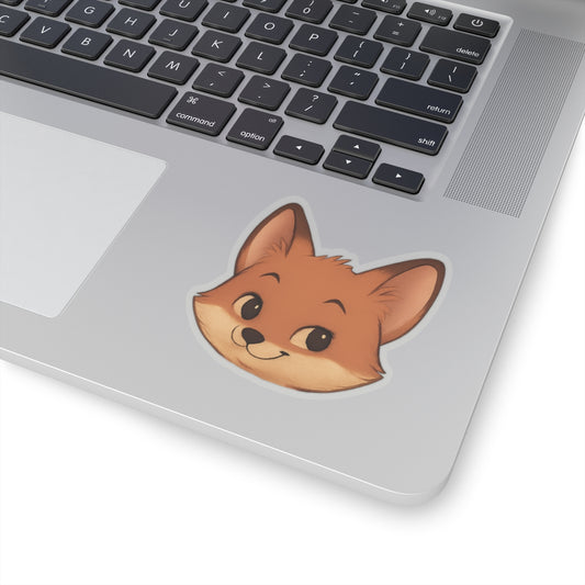 Fox Sticker – "Cheeky Fox" Kiss-Cut Vinyl for Laptops & Journals