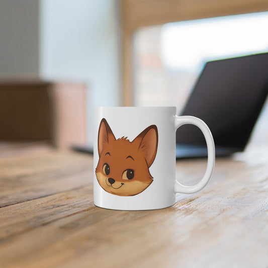 Fox Face Ceramic Mug – Cute Animal Lover Gift