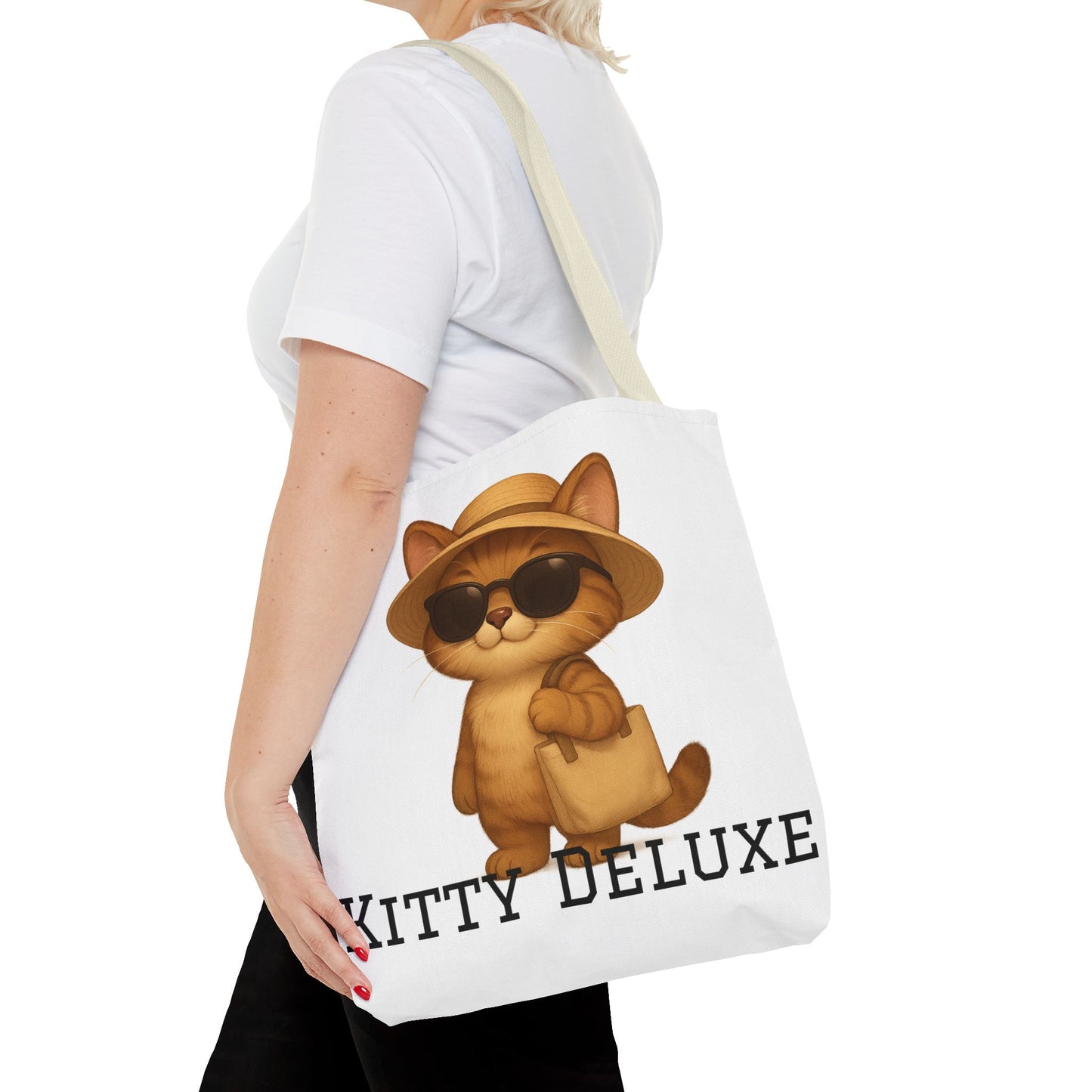 Cat Tote Bag – "Kitty Deluxe" Eco-Friendly Shopping & Beach Bag