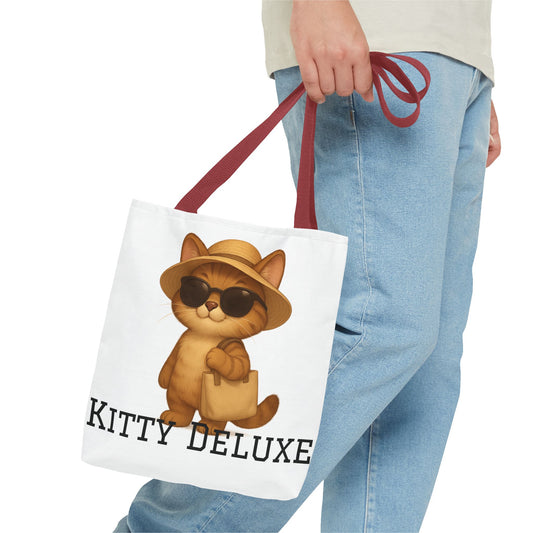 Cat Tote Bag – "Kitty Deluxe" Eco-Friendly Shopping & Beach Bag