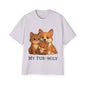 Men's Oversized T-Shirt – "My Fur-mily" Pet Lover Graphic Tee