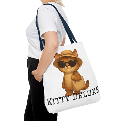 Cat Tote Bag – "Kitty Deluxe" Eco-Friendly Shopping & Beach Bag