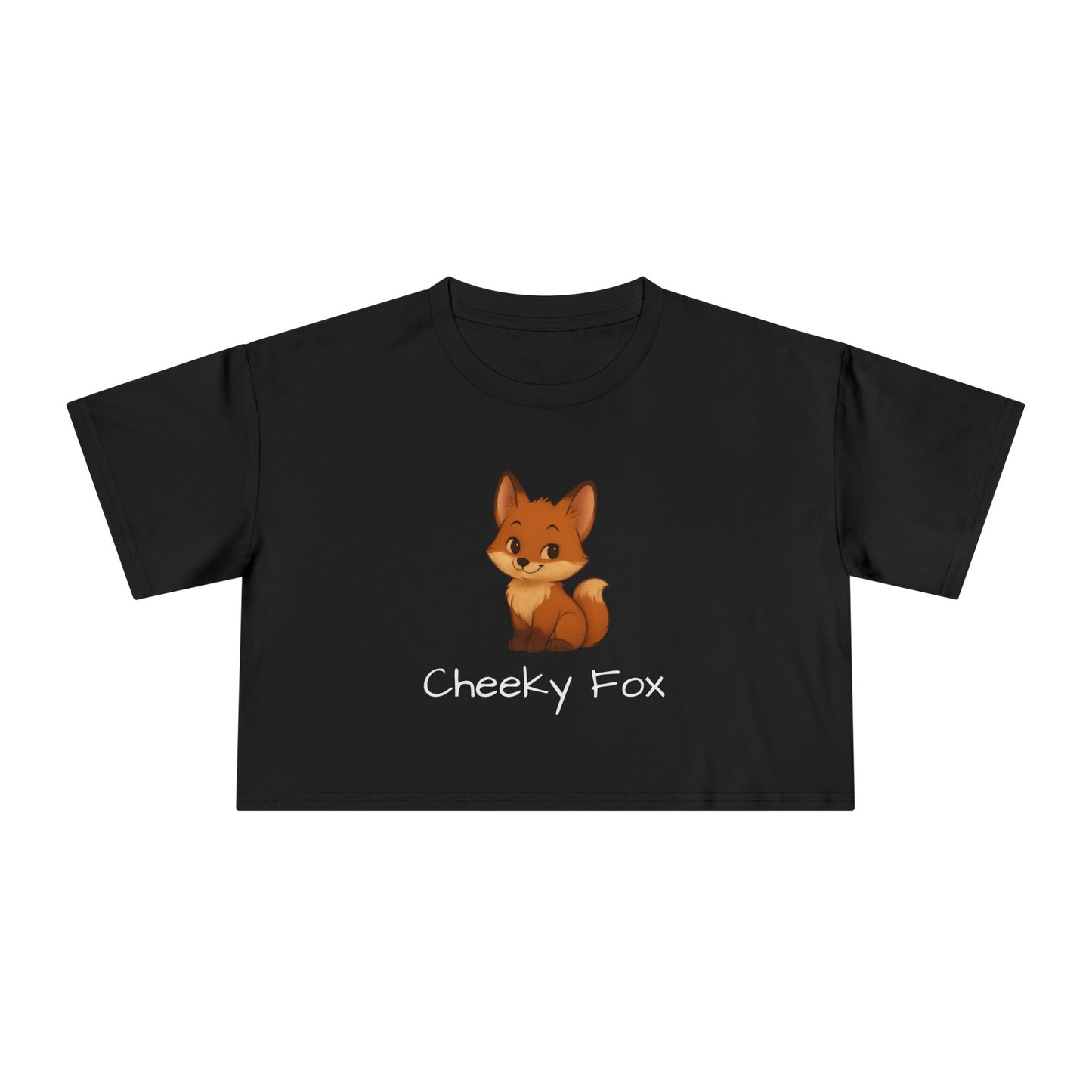 Women's Fox Crop Tee – "Cheeky Fox" Cute Summer Top