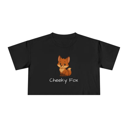 Women's Fox Crop Tee – "Cheeky Fox" Cute Summer Top