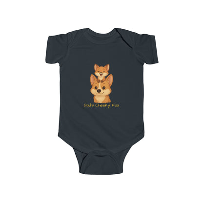 Baby Bodysuit – Daddy Dog & Baby Fox Family Design