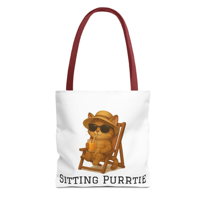 "Sitting Purrtie" Cat Tote – Cute & Eco-Friendly Bag