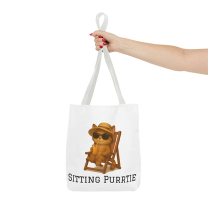 "Sitting Purrtie" Cat Tote – Cute & Eco-Friendly Bag
