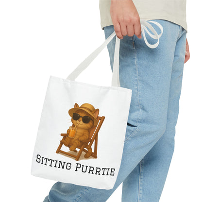 "Sitting Purrtie" Cat Tote – Cute & Eco-Friendly Bag