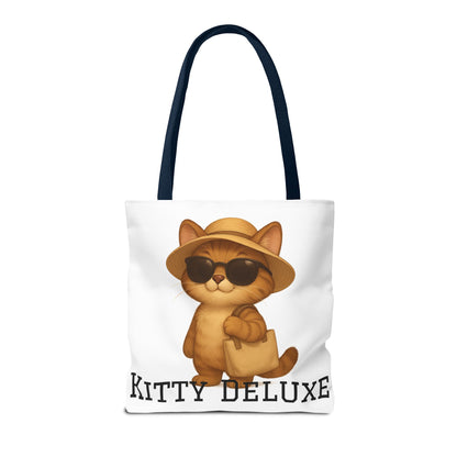 Cat Tote Bag – "Kitty Deluxe" Eco-Friendly Shopping & Beach Bag