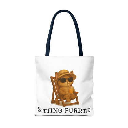 "Sitting Purrtie" Cat Tote – Cute & Eco-Friendly Bag