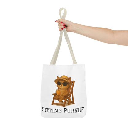 "Sitting Purrtie" Cat Tote – Cute & Eco-Friendly Bag