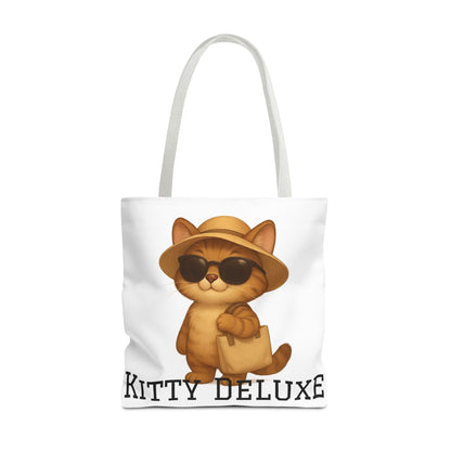 Cat Tote Bag – "Kitty Deluxe" Eco-Friendly Shopping & Beach Bag