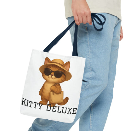 Cat Tote Bag – "Kitty Deluxe" Eco-Friendly Shopping & Beach Bag