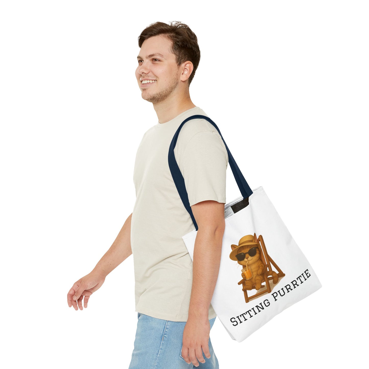 "Sitting Purrtie" Cat Tote – Cute & Eco-Friendly Bag