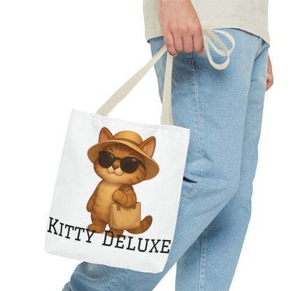 Cat Tote Bag – "Kitty Deluxe" Eco-Friendly Shopping & Beach Bag