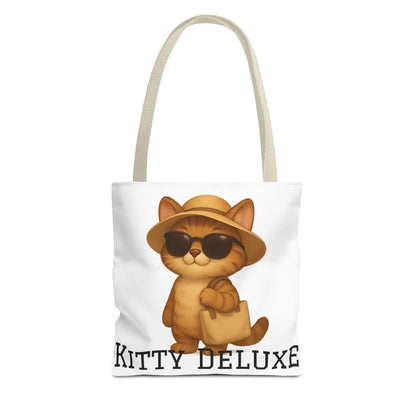Cat Tote Bag – "Kitty Deluxe" Eco-Friendly Shopping & Beach Bag