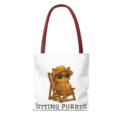 "Sitting Purrtie" Cat Tote – Cute & Eco-Friendly Bag