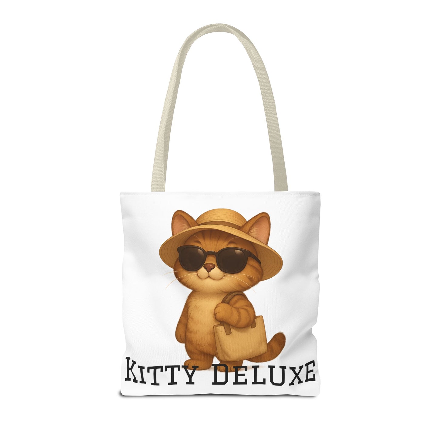 Cat Tote Bag – "Kitty Deluxe" Eco-Friendly Shopping & Beach Bag