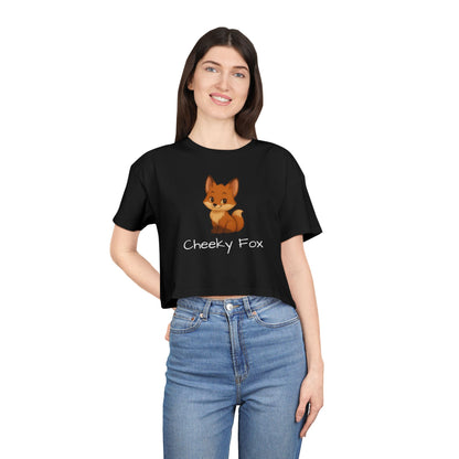 Women's Fox Crop Tee – "Cheeky Fox" Cute Summer Top