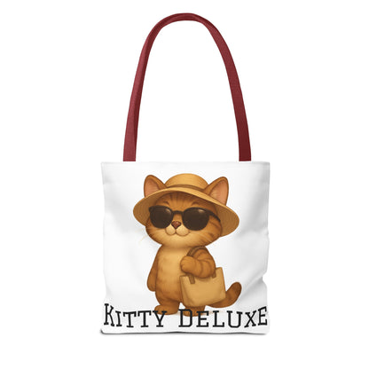 Cat Tote Bag – "Kitty Deluxe" Eco-Friendly Shopping & Beach Bag