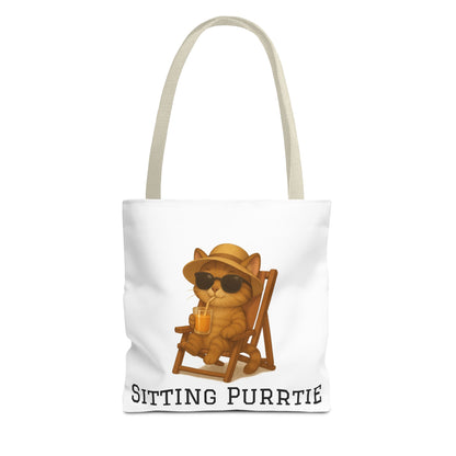 "Sitting Purrtie" Cat Tote – Cute & Eco-Friendly Bag