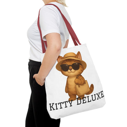 Cat Tote Bag – "Kitty Deluxe" Eco-Friendly Shopping & Beach Bag