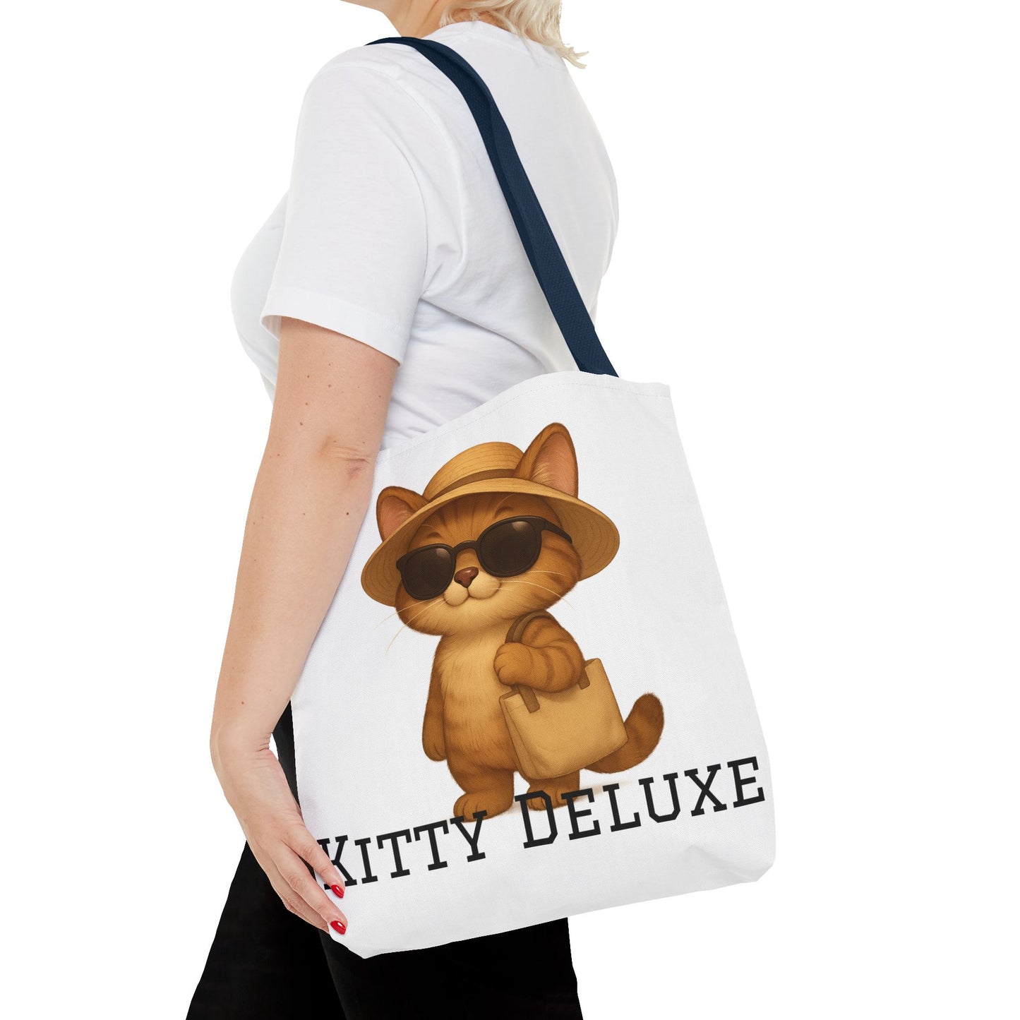 Cat Tote Bag – "Kitty Deluxe" Eco-Friendly Shopping & Beach Bag