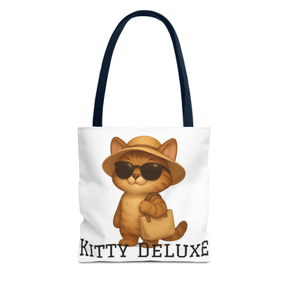 Cat Tote Bag – "Kitty Deluxe" Eco-Friendly Shopping & Beach Bag