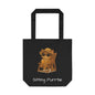 Cat Tote Bag – "Sitting Purrtie" Eco-Friendly Cotton Tote for Cat Lovers