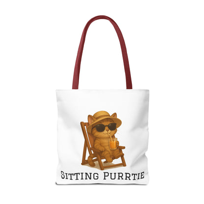 "Sitting Purrtie" Cat Tote – Cute & Eco-Friendly Bag