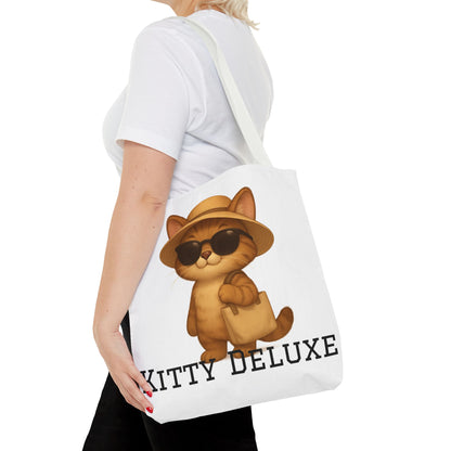 Cat Tote Bag – "Kitty Deluxe" Eco-Friendly Shopping & Beach Bag