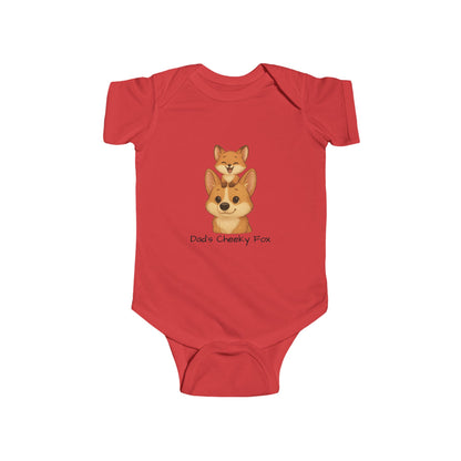 Baby Bodysuit – Daddy Dog & Baby Fox Family Design
