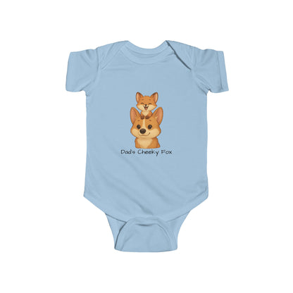 Baby Bodysuit – Daddy Dog & Baby Fox Family Design