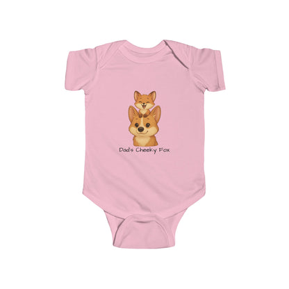 Baby Bodysuit – Daddy Dog & Baby Fox Family Design