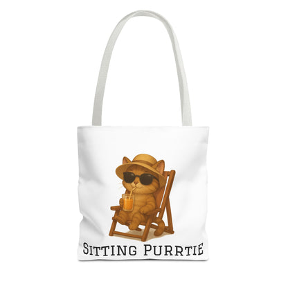 "Sitting Purrtie" Cat Tote – Cute & Eco-Friendly Bag