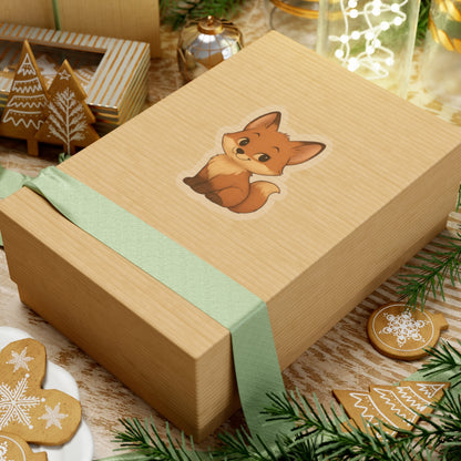 Fox Sticker – "Sweet Fox" Kiss-Cut Vinyl for Laptops & Crafts