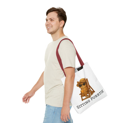"Sitting Purrtie" Cat Tote – Cute & Eco-Friendly Bag