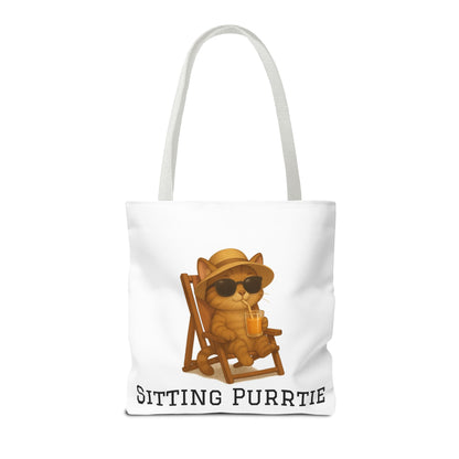 "Sitting Purrtie" Cat Tote – Cute & Eco-Friendly Bag