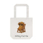 Cat Tote Bag – "Sitting Purrtie" Eco-Friendly Cotton Tote for Cat Lovers