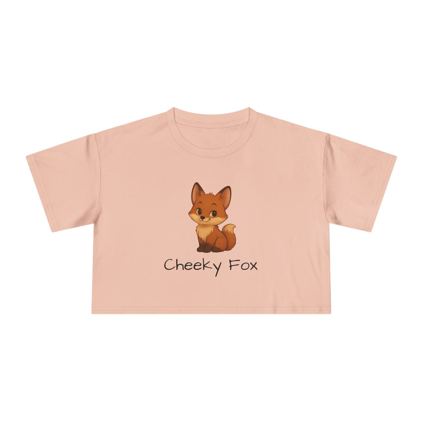 Women's Fox Crop Tee – "Cheeky Fox" Cute Summer Top