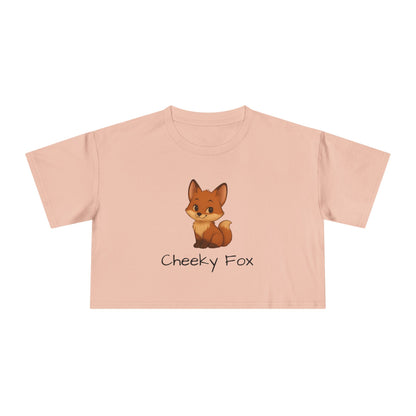 Women's Fox Crop Tee – "Cheeky Fox" Cute Summer Top