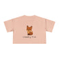 Women's Fox Crop Tee – "Cheeky Fox" Cute Summer Top